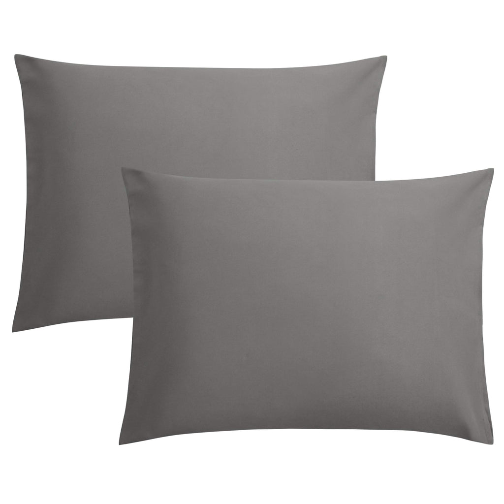 FLXXIE Pillow Cases Queen, Soft Microfiber Pillow Covers with Envelope Closure, Wrinkle Resistant Pillowcases, 2 Piece Set, 20x30, Black