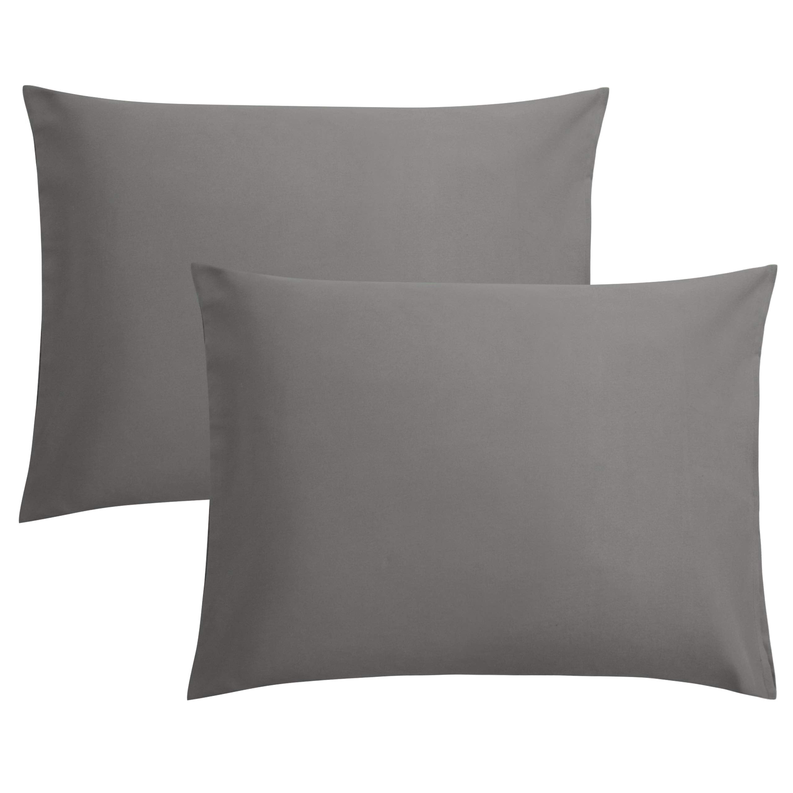 FLXXIE Pillow Cases Queen, Soft Microfiber Pillow Covers with Envelope Closure, Wrinkle Resistant Pillowcases, 2 Piece Set, 20x30, Black