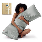 Bedsure Satin Pillowcases, Similar to Silk Pillow Cases Queen Size Set of 2, Cooling Pillow Case for Sleeping Women with Envelope Closure, Gifts for Women Men, Beige, 20x30 Inches, 2pcs