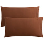 FLXXIE Pillow Cases Queen, Soft Microfiber Pillow Covers with Envelope Closure, Wrinkle Resistant Pillowcases, 2 Piece Set, 20x30, Black