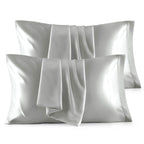 Bedsure Satin Pillowcases, Similar to Silk Pillow Cases Queen Size Set of 2, Cooling Pillow Case for Sleeping Women with Envelope Closure, Gifts for Women Men, Beige, 20x30 Inches, 2pcs