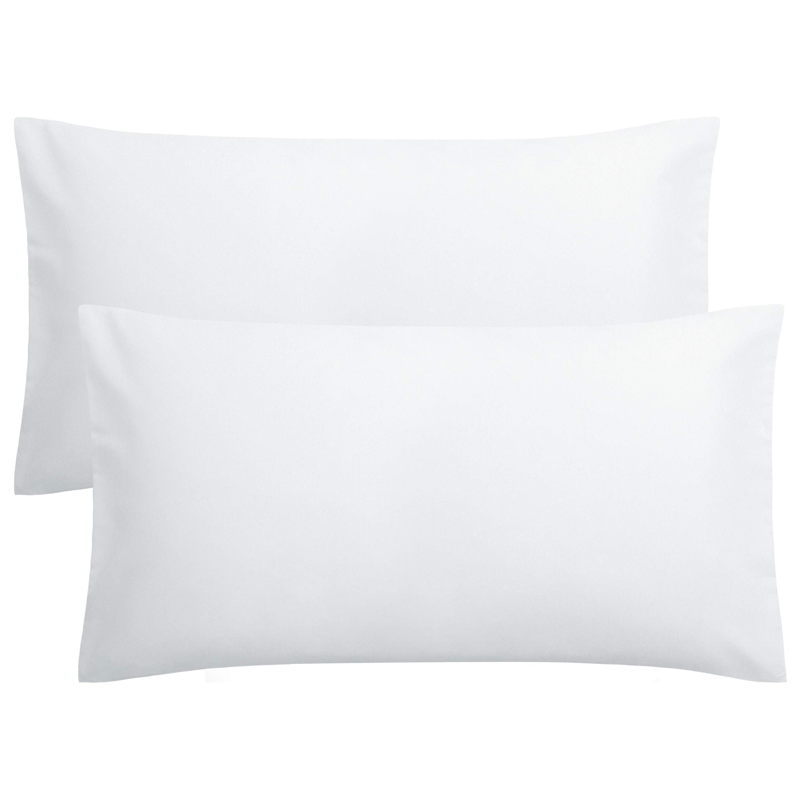 FLXXIE Pillow Cases Queen, Soft Microfiber Pillow Covers with Envelope Closure, Wrinkle Resistant Pillowcases, 2 Piece Set, 20x30, Black