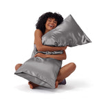 Bedsure Satin Pillowcases, Similar to Silk Pillow Cases Queen Size Set of 2, Cooling Pillow Case for Sleeping Women with Envelope Closure, Gifts for Women Men, Beige, 20x30 Inches, 2pcs