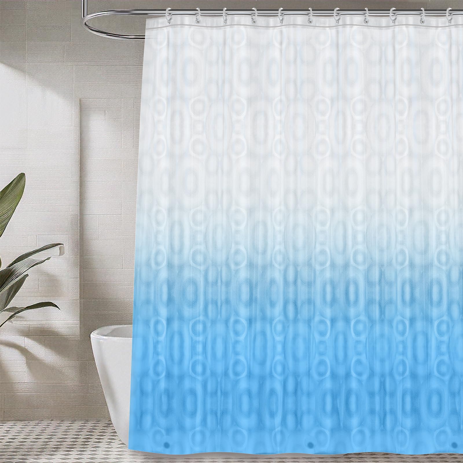 LiBa Bathroom Shower Curtain Waterproof Plastic Shower Curtain Premium PEVA Non-Toxic with Rust Proof Grommets Clear 8G Bathroom Accessories 72x72