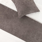 AMBERIS Bed Runner Grey, Chenille Soft No Fading Modern Bed Scarf (Pillowcases Sold Separately)