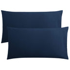 FLXXIE Pillow Cases Queen, Soft Microfiber Pillow Covers with Envelope Closure, Wrinkle Resistant Pillowcases, 2 Piece Set, 20x30, Black