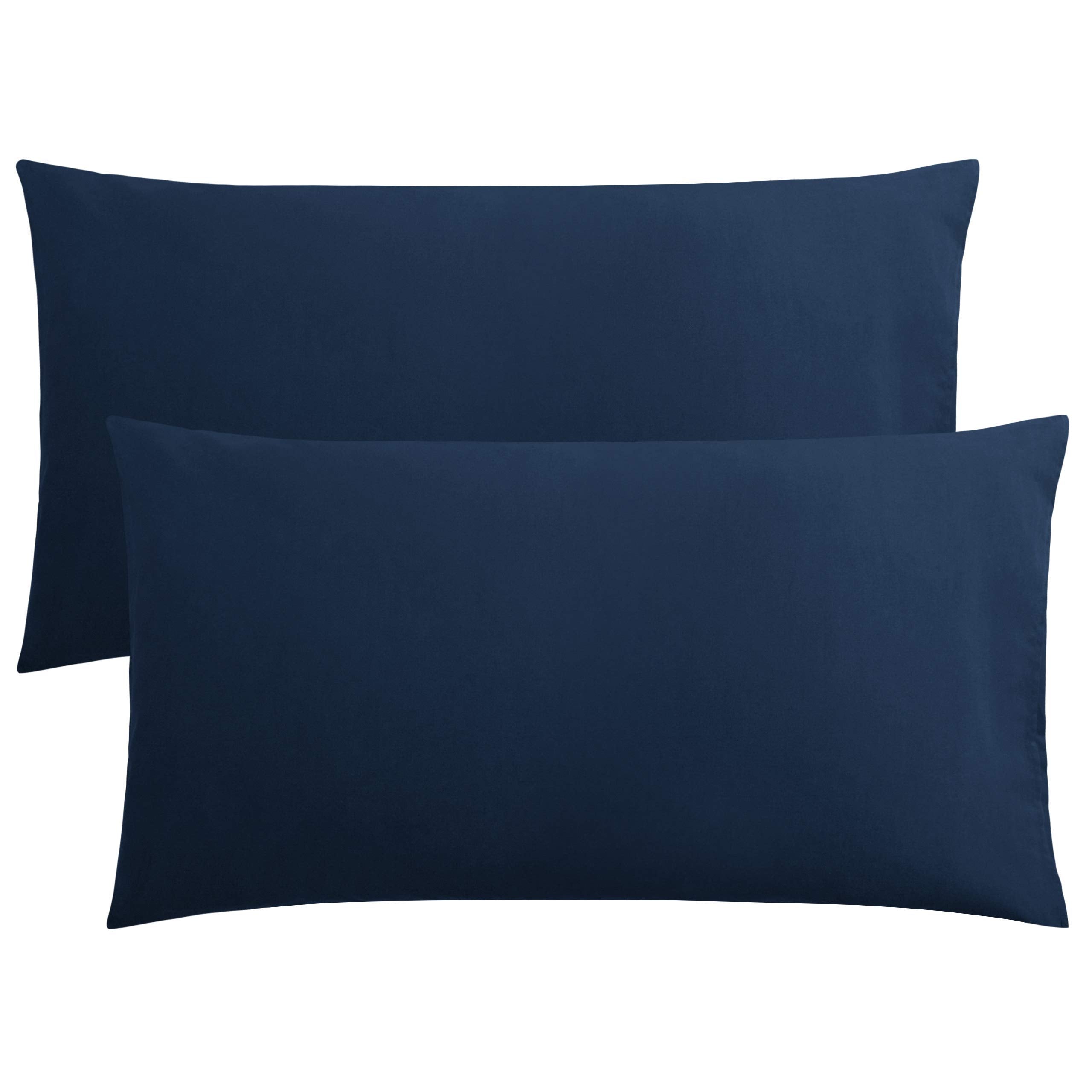 FLXXIE Pillow Cases Queen, Soft Microfiber Pillow Covers with Envelope Closure, Wrinkle Resistant Pillowcases, 2 Piece Set, 20x30, Black