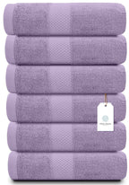 Luxury White Hand Towels - Soft 100% Turkish Cotton | Highly Absorbent Hotel spa Bathroom Towel Collection | 16x30 Inch | Set of 6
