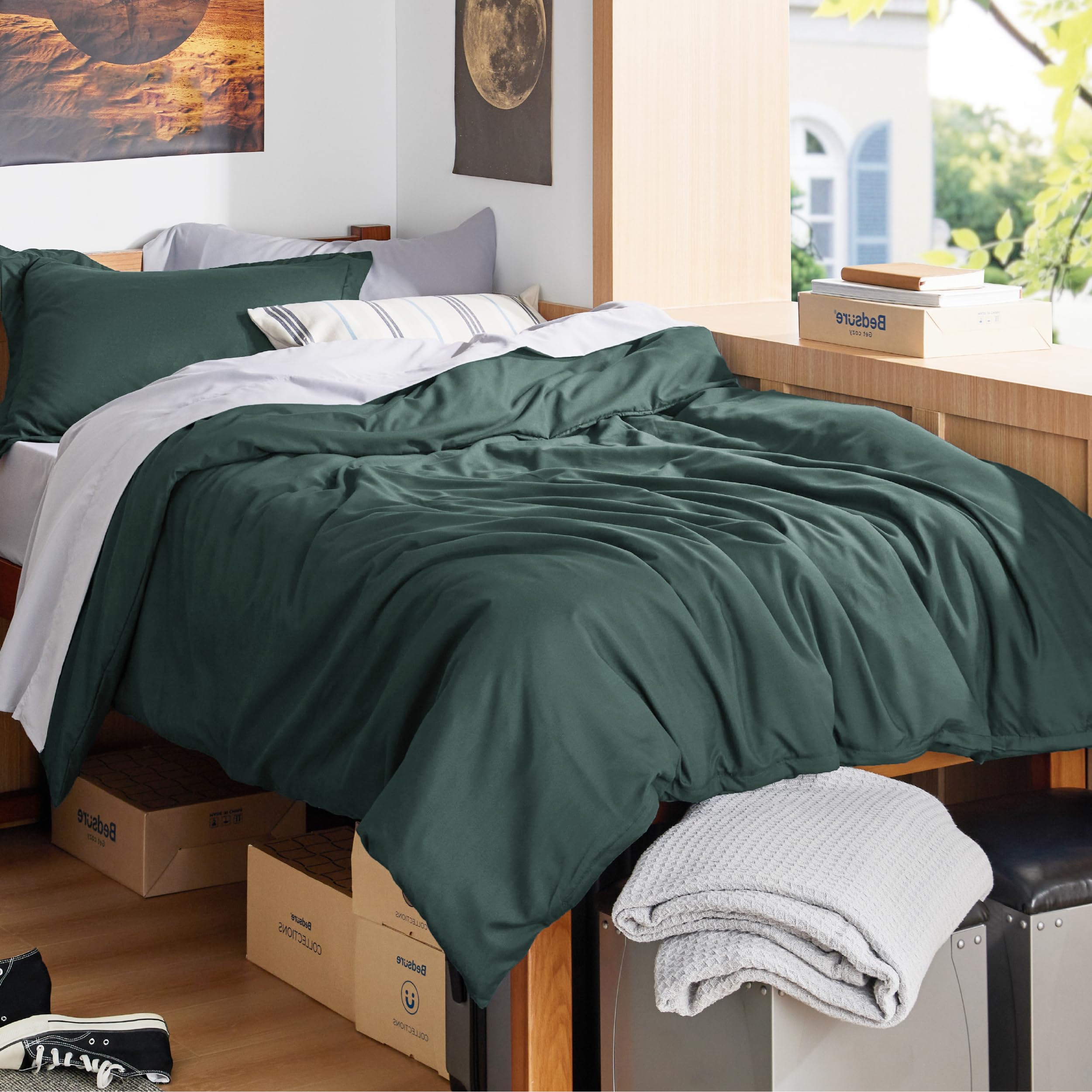 Bedsure White Duvet Cover Queen Size - Soft Double Brushed Bedding Set for Kids & Adults, Zipper Closure, 3 Pieces, Includes 1 Duvet Cover (90"x90") & 2 Pillow Shams, NO Comforter