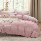 Bedsure White Duvet Cover King Size - 3 Pieces Prewashed Cotton-Like Polyester Extra Soft Bedding Set, Includes 1 Duvet Cover 104x90 Inches with Zipper Closure & 2 Pillow Shams, Comforter Not Included