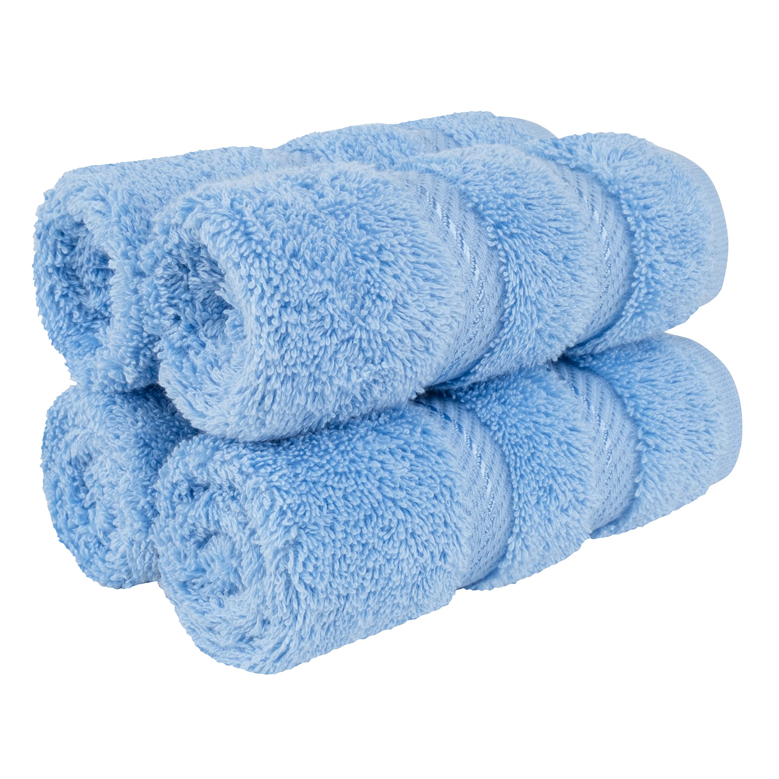 American Soft Linen Luxury Hand Towels for Bathroom, 100% Cotton Turkish 4 Piece Hand Towel Set, 600 GSM Hand Face Towels for Kitchen, White Hand Towels