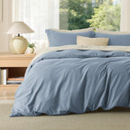 Bedsure White Duvet Cover Queen Size - Soft Double Brushed Bedding Set for Kids & Adults, Zipper Closure, 3 Pieces, Includes 1 Duvet Cover (90"x90") & 2 Pillow Shams, NO Comforter