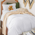 Bedsure White Duvet Cover King Size - 3 Pieces Prewashed Cotton-Like Polyester Extra Soft Bedding Set, Includes 1 Duvet Cover 104x90 Inches with Zipper Closure & 2 Pillow Shams, Comforter Not Included