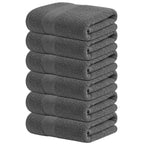 Infinitee Xclusives White Hand Towels for Bathroom - Set of 6 (16x28 inches) 600 GSM, 100% Cotton Ultra Soft, Quick Drying, Hotel Quality Hand Towel Set (Brilliant White, Hand Towels)