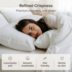 CALIFORNIA DESIGN DEN Luxuriously Soft Hotel Quality 600 Thread Count, 100% Cotton Set of 2 Cases, Crisp & Cool White Standard Pillow Cases Fits Standard & Queen Pillows (Bright White)