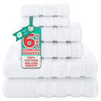 American Soft Linen Luxury Hand Towels for Bathroom, 100% Cotton Turkish 4 Piece Hand Towel Set, 600 GSM Hand Face Towels for Kitchen, White Hand Towels