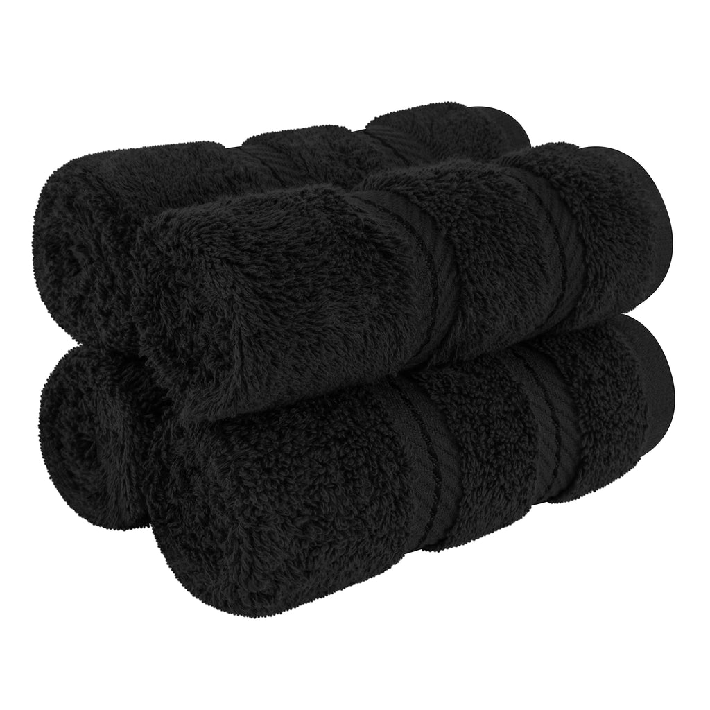 American Soft Linen Luxury Hand Towels for Bathroom, 100% Cotton Turkish 4 Piece Hand Towel Set, 600 GSM Hand Face Towels for Kitchen, White Hand Towels