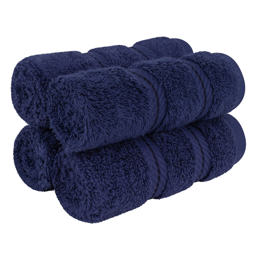 American Soft Linen Luxury Hand Towels for Bathroom, 100% Cotton Turkish 4 Piece Hand Towel Set, 600 GSM Hand Face Towels for Kitchen, White Hand Towels