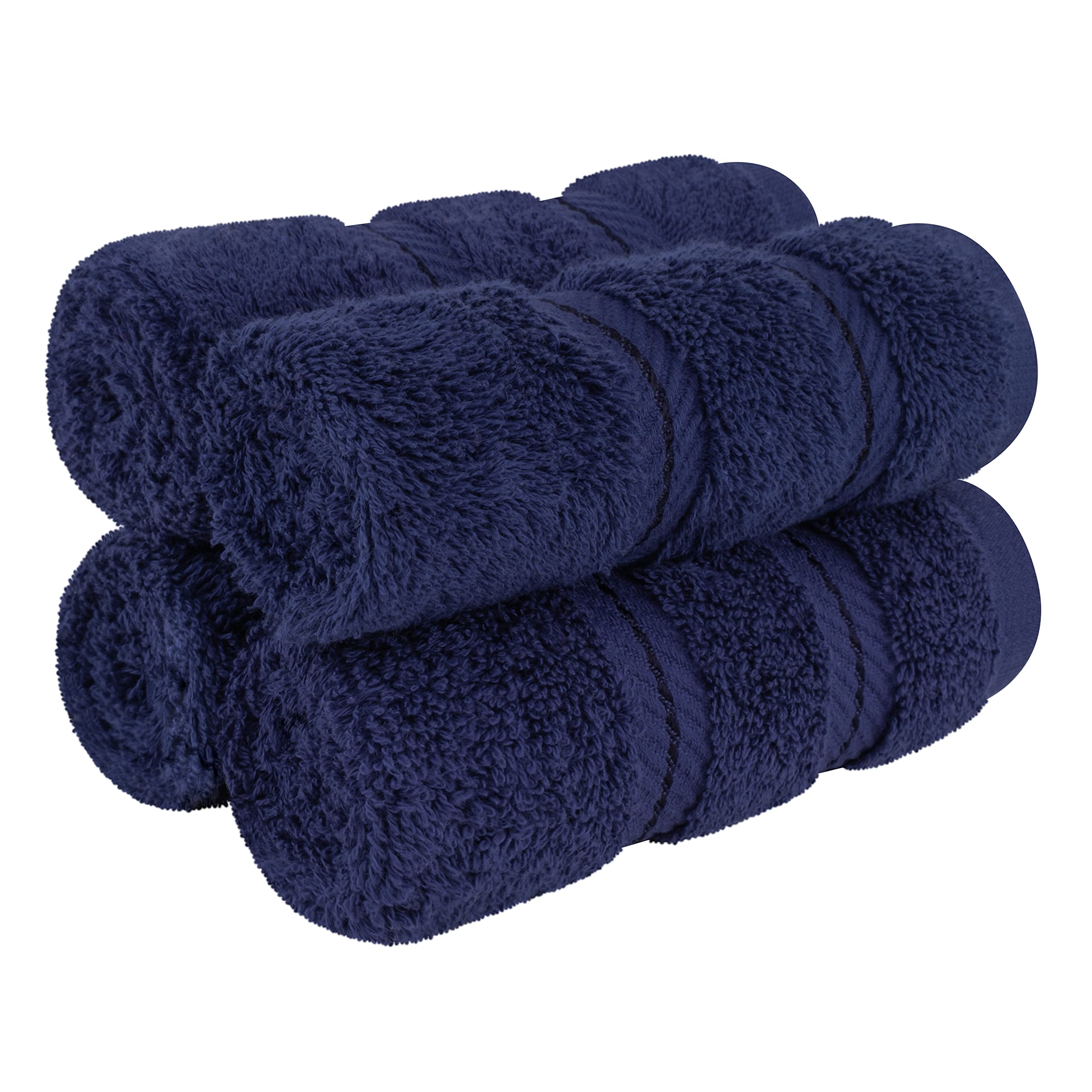 American Soft Linen Luxury Hand Towels for Bathroom, 100% Cotton Turkish 4 Piece Hand Towel Set, 600 GSM Hand Face Towels for Kitchen, White Hand Towels