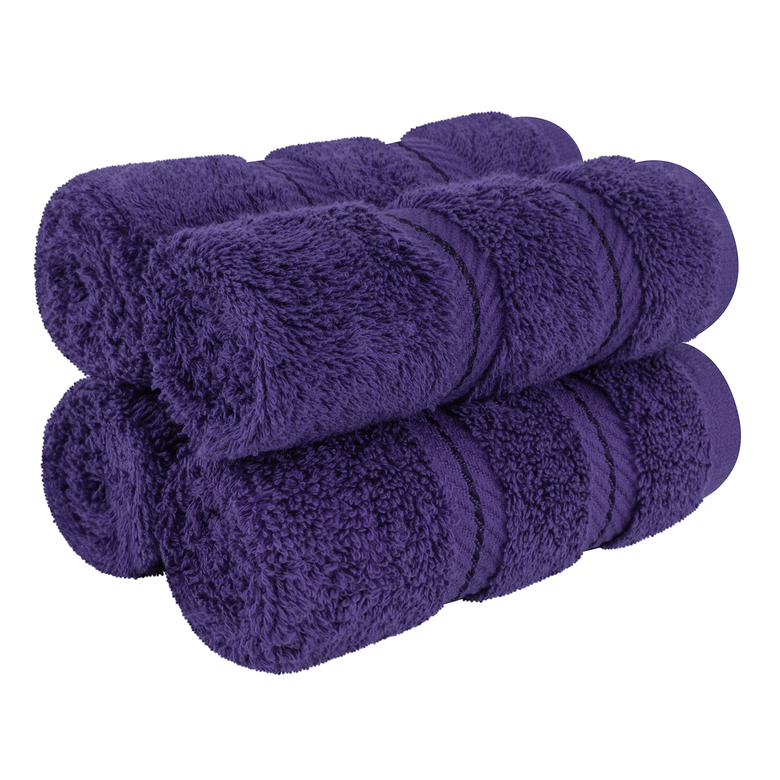 American Soft Linen Luxury Hand Towels for Bathroom, 100% Cotton Turkish 4 Piece Hand Towel Set, 600 GSM Hand Face Towels for Kitchen, White Hand Towels