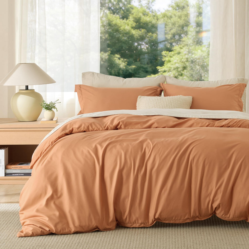 Bedsure White Duvet Cover Queen Size - Soft Double Brushed Bedding Set for Kids & Adults, Zipper Closure, 3 Pieces, Includes 1 Duvet Cover (90"x90") & 2 Pillow Shams, NO Comforter