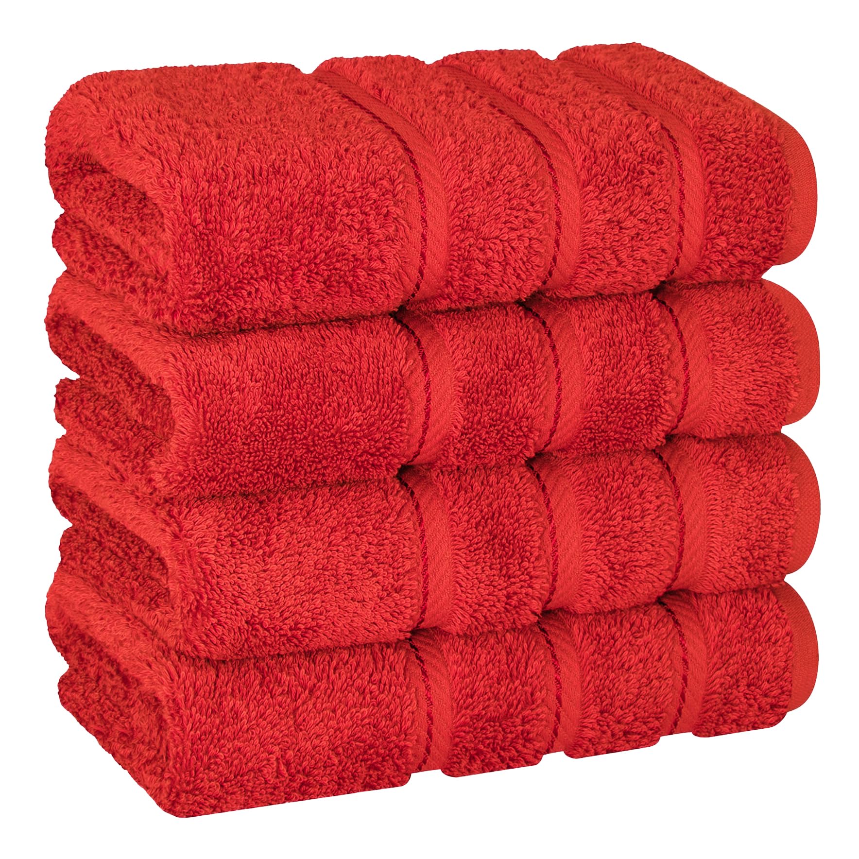 American Soft Linen Luxury Hand Towels for Bathroom, 100% Cotton Turkish 4 Piece Hand Towel Set, 600 GSM Hand Face Towels for Kitchen, White Hand Towels