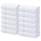 Infinitee Xclusives White Hand Towels for Bathroom - Set of 6 (16x28 inches) 600 GSM, 100% Cotton Ultra Soft, Quick Drying, Hotel Quality Hand Towel Set (Brilliant White, Hand Towels)