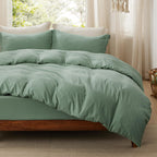 Bedsure White Duvet Cover King Size - 3 Pieces Prewashed Cotton-Like Polyester Extra Soft Bedding Set, Includes 1 Duvet Cover 104x90 Inches with Zipper Closure & 2 Pillow Shams, Comforter Not Included