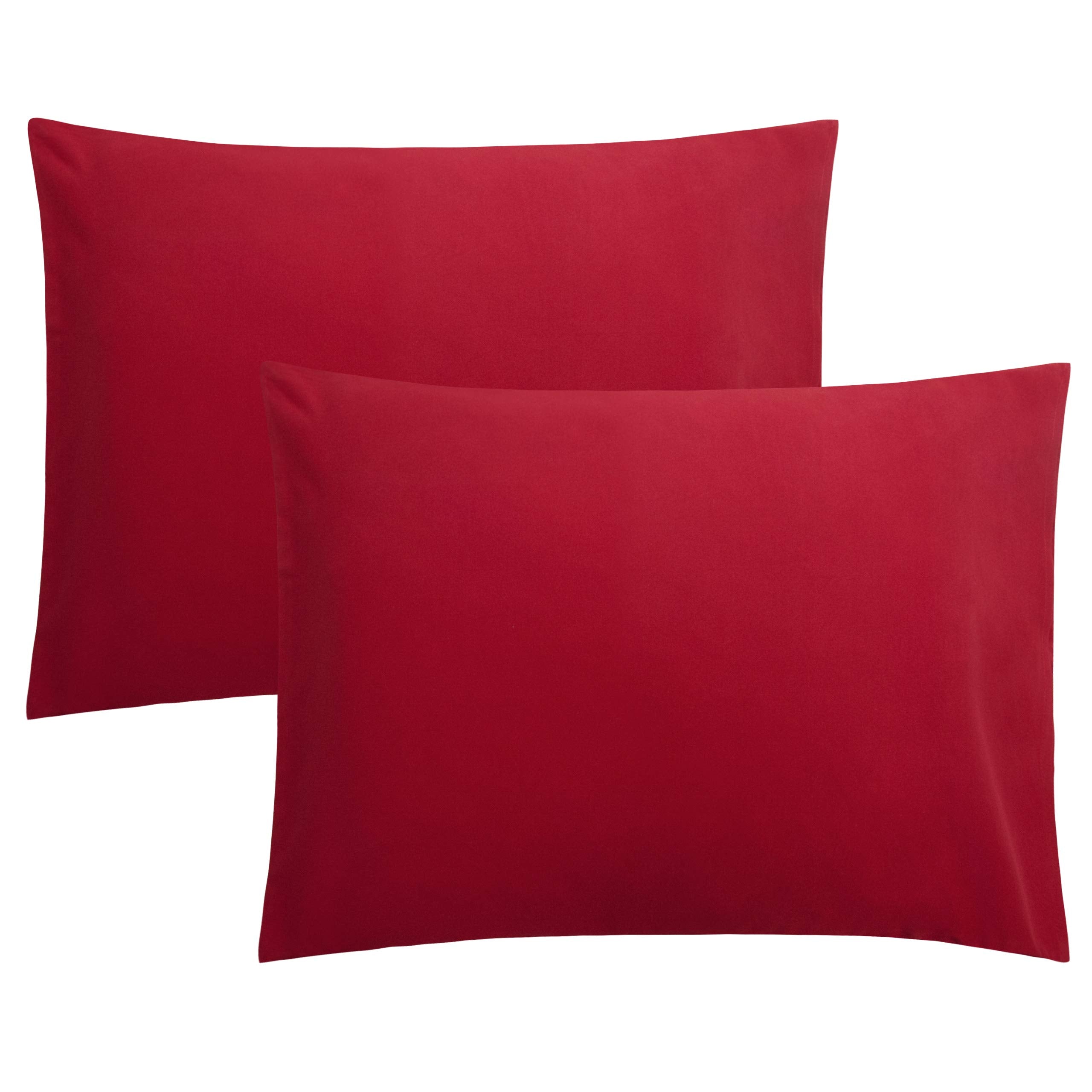 FLXXIE Pillow Cases Queen, Soft Microfiber Pillow Covers with Envelope Closure, Wrinkle Resistant Pillowcases, 2 Piece Set, 20x30, Black