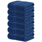 Infinitee Xclusives White Hand Towels for Bathroom - Set of 6 (16x28 inches) 600 GSM, 100% Cotton Ultra Soft, Quick Drying, Hotel Quality Hand Towel Set (Brilliant White, Hand Towels)