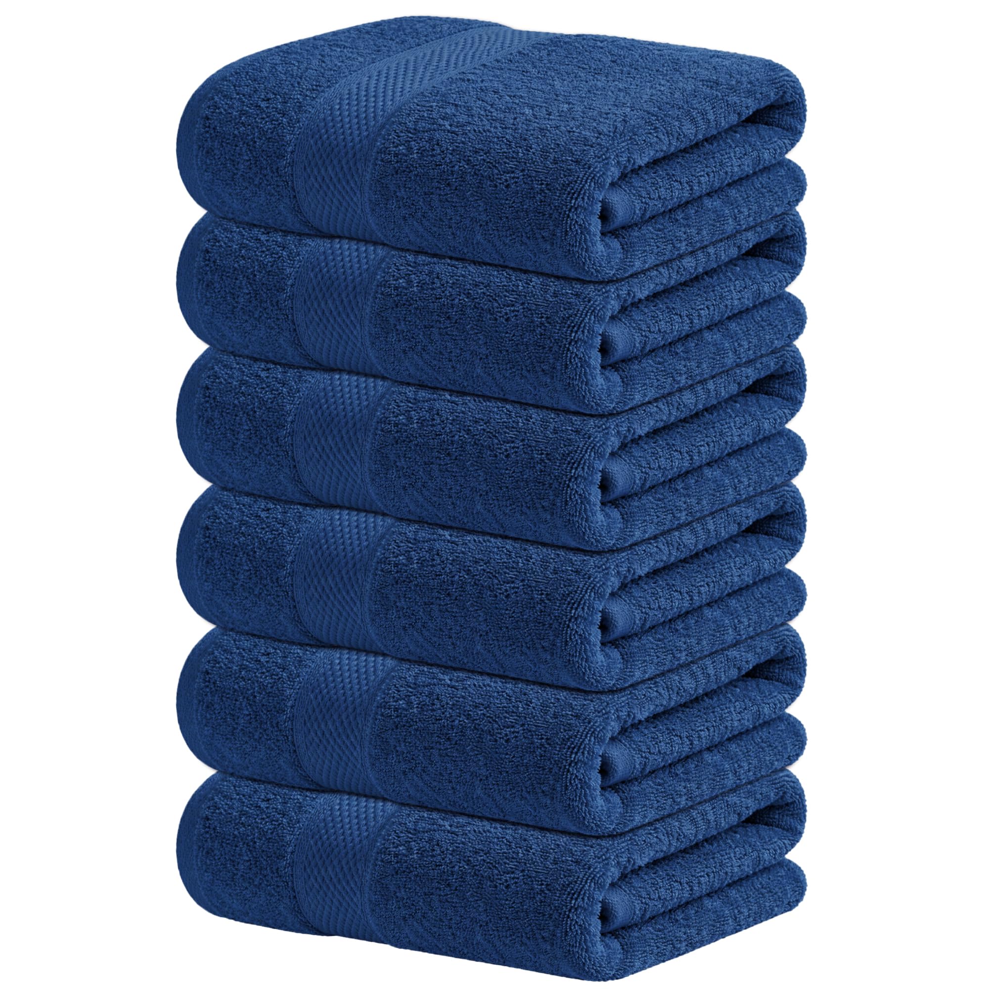 Infinitee Xclusives White Hand Towels for Bathroom - Set of 6 (16x28 inches) 600 GSM, 100% Cotton Ultra Soft, Quick Drying, Hotel Quality Hand Towel Set (Brilliant White, Hand Towels)