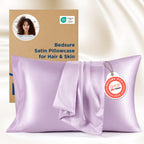 Bedsure Satin Pillowcases, Similar to Silk Pillow Cases Queen Size Set of 2, Cooling Pillow Case for Sleeping Women with Envelope Closure, Gifts for Women Men, Beige, 20x30 Inches, 2pcs