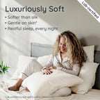 Bambaw 100% Viscose Derived from Bamboo Pillowcase Queen Size – Queen Cooling Pillow Cases Set of 2, with Envelope Closure, Breathable & Super Soft Pillow Cases (Ivory)
