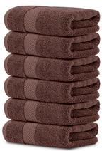 Luxury White Hand Towels - Soft 100% Turkish Cotton | Highly Absorbent Hotel spa Bathroom Towel Collection | 16x30 Inch | Set of 6