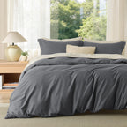 Bedsure White Duvet Cover Queen Size - Soft Double Brushed Bedding Set for Kids & Adults, Zipper Closure, 3 Pieces, Includes 1 Duvet Cover (90"x90") & 2 Pillow Shams, NO Comforter