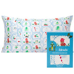 19x36 Garden Toile Zippered Cooling Satin Pillowcase Wrinkle-Soft for Hair & Skin, Softer Than Silk