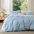 Bedsure White Duvet Cover Queen Size - Soft Double Brushed Bedding Set for Kids & Adults, Zipper Closure, 3 Pieces, Includes 1 Duvet Cover (90"x90") & 2 Pillow Shams, NO Comforter