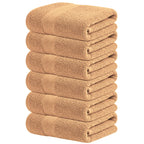 Infinitee Xclusives White Hand Towels for Bathroom - Set of 6 (16x28 inches) 600 GSM, 100% Cotton Ultra Soft, Quick Drying, Hotel Quality Hand Towel Set (Brilliant White, Hand Towels)