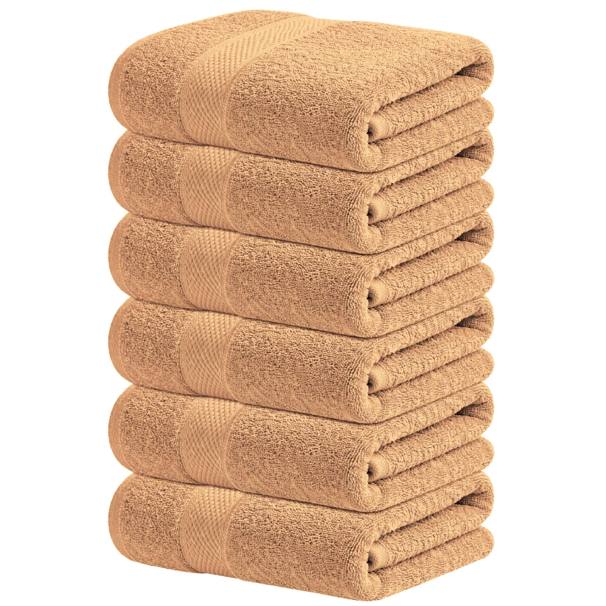 Infinitee Xclusives White Hand Towels for Bathroom - Set of 6 (16x28 inches) 600 GSM, 100% Cotton Ultra Soft, Quick Drying, Hotel Quality Hand Towel Set (Brilliant White, Hand Towels)