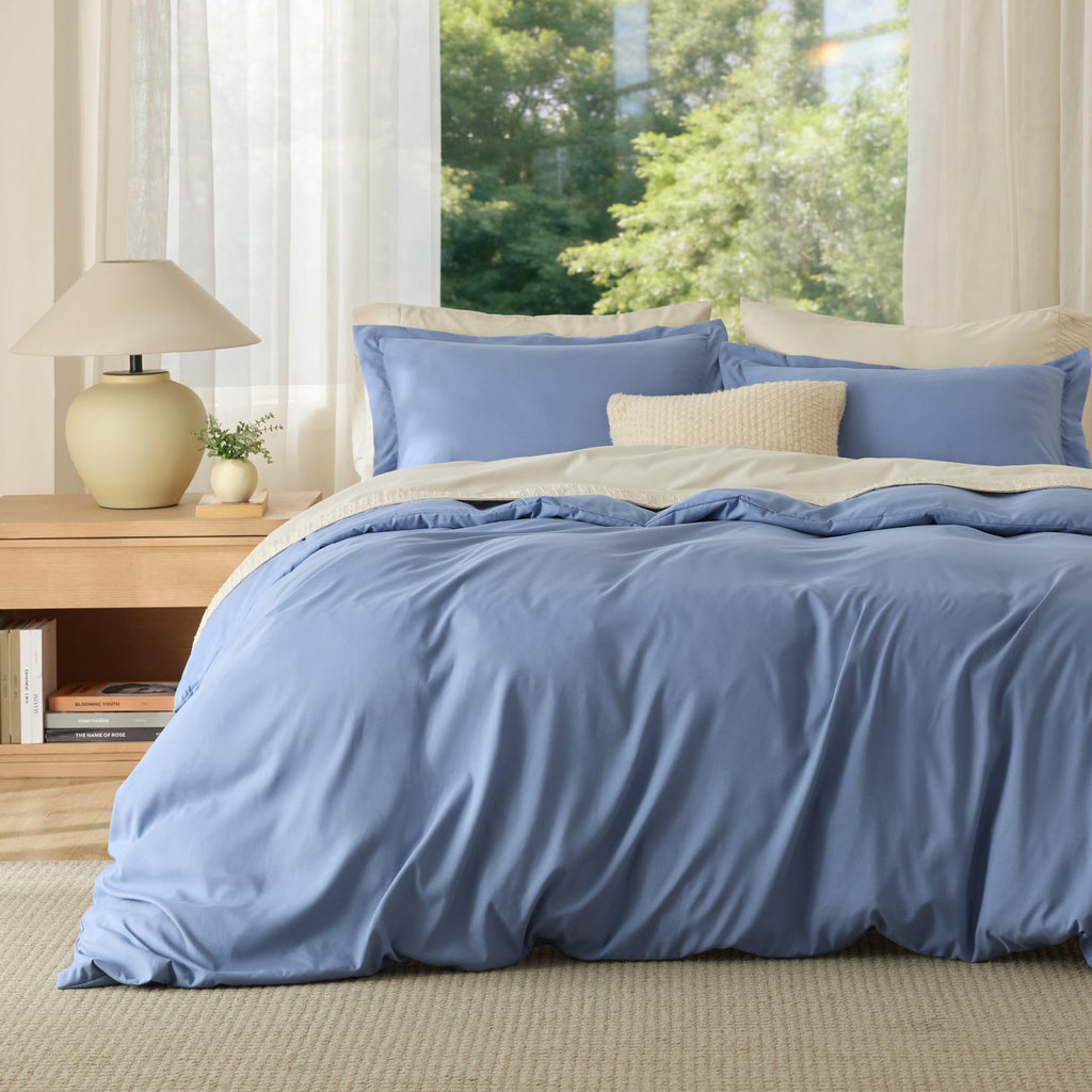 Bedsure White Duvet Cover Queen Size - Soft Double Brushed Bedding Set for Kids & Adults, Zipper Closure, 3 Pieces, Includes 1 Duvet Cover (90"x90") & 2 Pillow Shams, NO Comforter