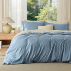 Bedsure White Duvet Cover Queen Size - Soft Double Brushed Bedding Set for Kids & Adults, Zipper Closure, 3 Pieces, Includes 1 Duvet Cover (90"x90") & 2 Pillow Shams, NO Comforter