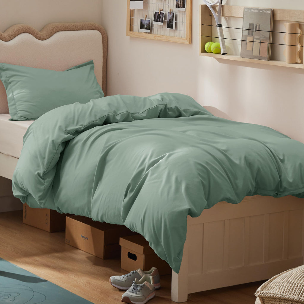 Bedsure White Duvet Cover Queen Size - Soft Double Brushed Bedding Set for Kids & Adults, Zipper Closure, 3 Pieces, Includes 1 Duvet Cover (90"x90") & 2 Pillow Shams, NO Comforter