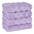 American Soft Linen Luxury Hand Towels for Bathroom, 100% Cotton Turkish 4 Piece Hand Towel Set, 600 GSM Hand Face Towels for Kitchen, White Hand Towels