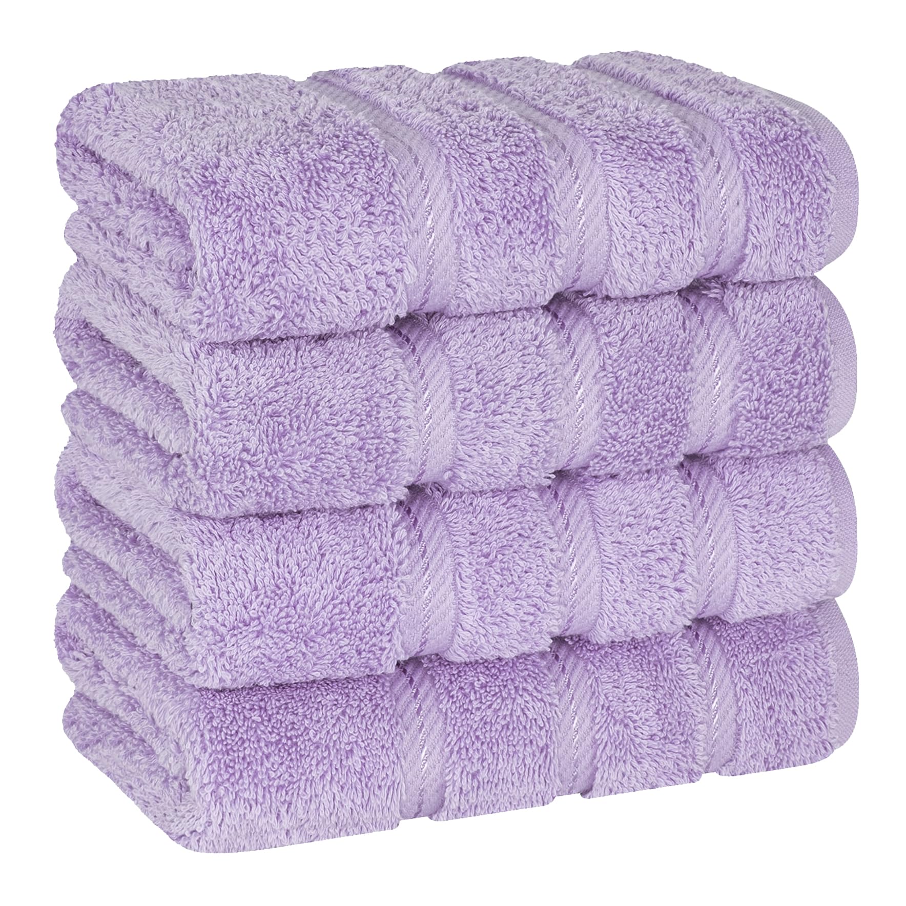 American Soft Linen Luxury Hand Towels for Bathroom, 100% Cotton Turkish 4 Piece Hand Towel Set, 600 GSM Hand Face Towels for Kitchen, White Hand Towels