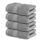 Infinitee Xclusives White Hand Towels for Bathroom - Set of 6 (16x28 inches) 600 GSM, 100% Cotton Ultra Soft, Quick Drying, Hotel Quality Hand Towel Set (Brilliant White, Hand Towels)