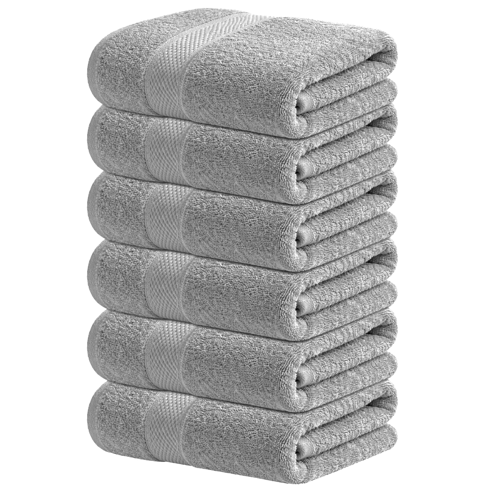 Infinitee Xclusives White Hand Towels for Bathroom - Set of 6 (16x28 inches) 600 GSM, 100% Cotton Ultra Soft, Quick Drying, Hotel Quality Hand Towel Set (Brilliant White, Hand Towels)
