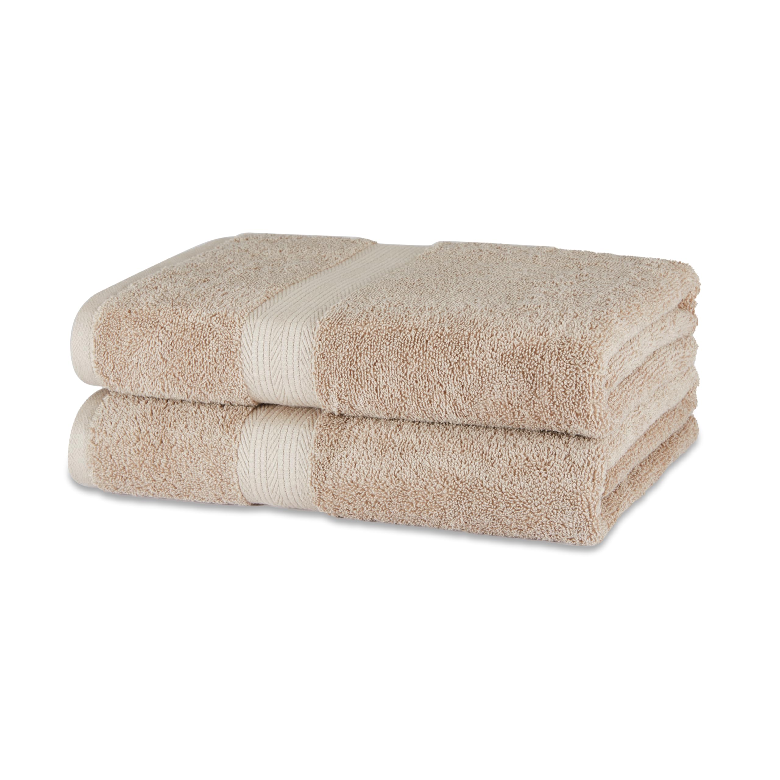 Amazon Basics 6-Piece Highly Absorbent Fade-Resistant Towel Set, 100% Cotton Towels for Bathroom, Soft, 2 Bath Towels, 2 Hand Towels, 2 Washcloths, Black