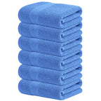 Infinitee Xclusives White Hand Towels for Bathroom - Set of 6 (16x28 inches) 600 GSM, 100% Cotton Ultra Soft, Quick Drying, Hotel Quality Hand Towel Set (Brilliant White, Hand Towels)