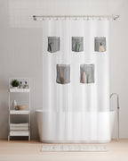 Rubbermaid Frosty Shower Curtain Liner, Waterproof Heavyweight PEVA Shower Liner for Bathroom, with Magnets and Rustproof Charcoal Gray Grommets, 70x72, Standard Size, Frosty