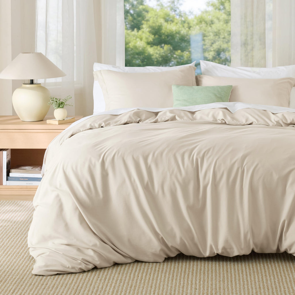 Bedsure White Duvet Cover Queen Size - Soft Double Brushed Bedding Set for Kids & Adults, Zipper Closure, 3 Pieces, Includes 1 Duvet Cover (90"x90") & 2 Pillow Shams, NO Comforter